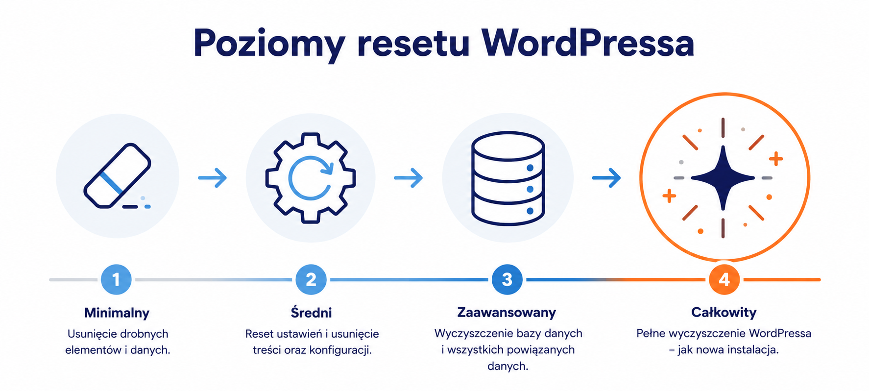 Poziomy resetu WordPressa
