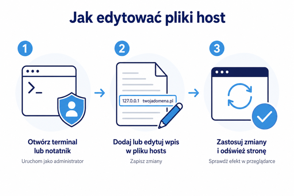 Jak edytować pliki host?